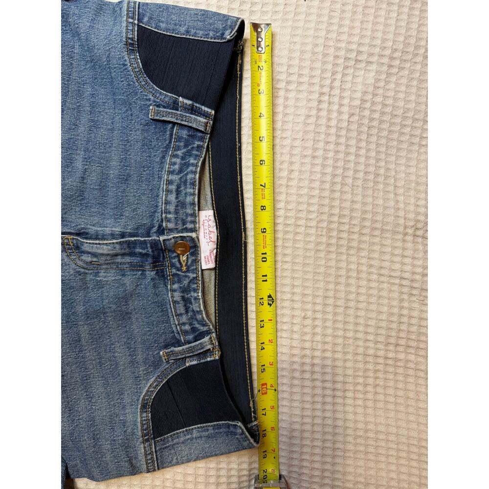Isabel Maternity Vintage Straight Panel Medio Blue Jeans Size 10 Classic Mamma - Picture 6 of 11